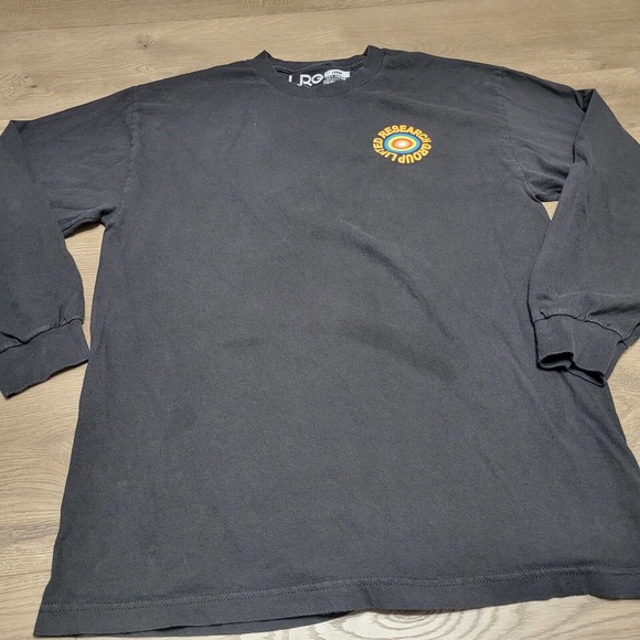 LRG Lifted Research Group Shirt Men Large Black Graphic Tee Spell Out Normcore - Picture 2 of 7